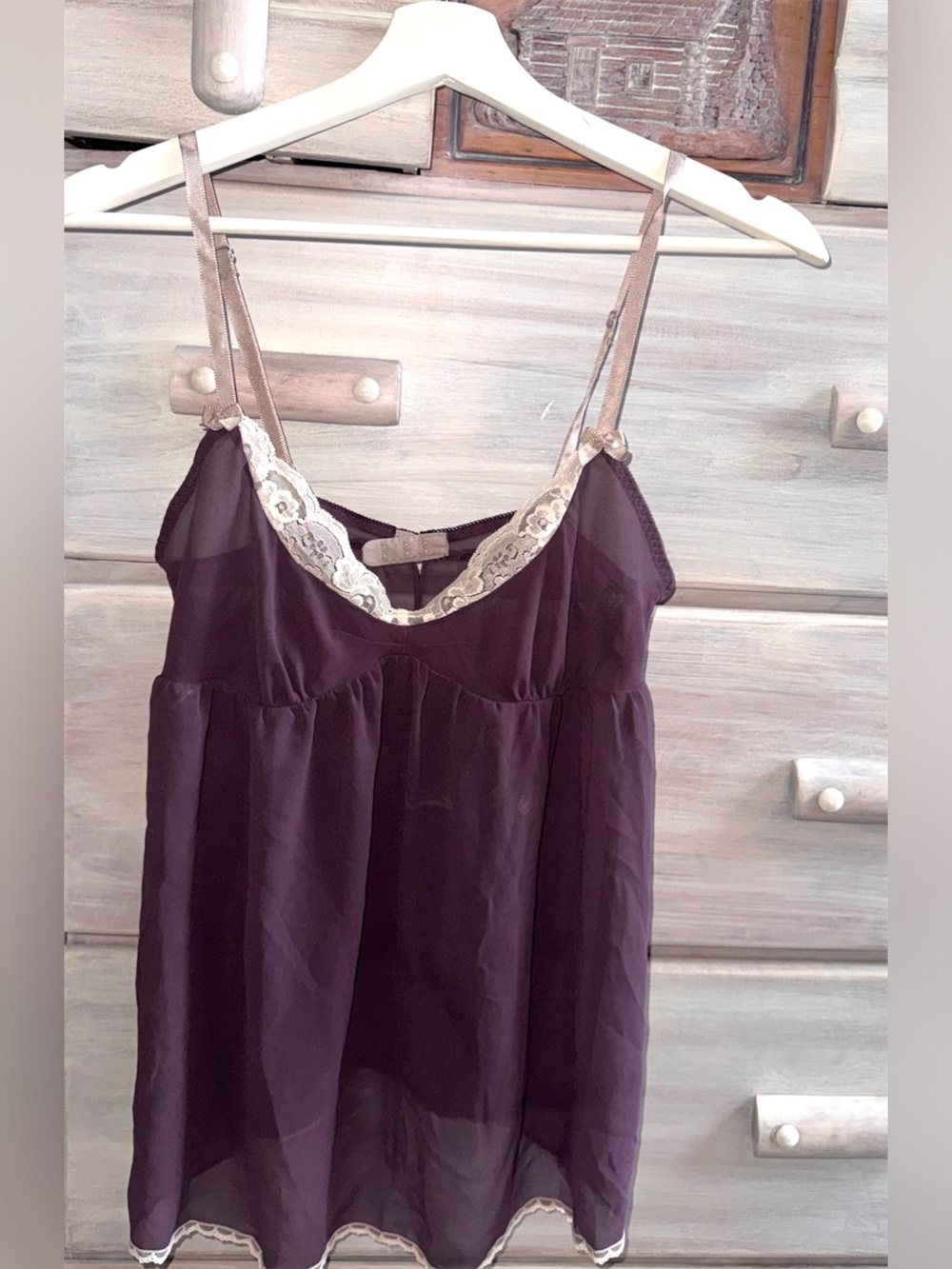 Victoria's Secret Purple Lace-Trim Cami